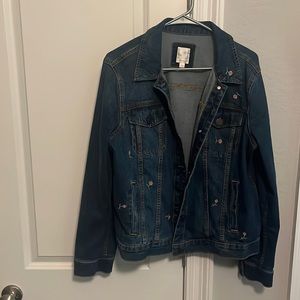Lauren Conrad Embroidered Jean Demin Jacket Large